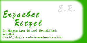 erzsebet ritzel business card